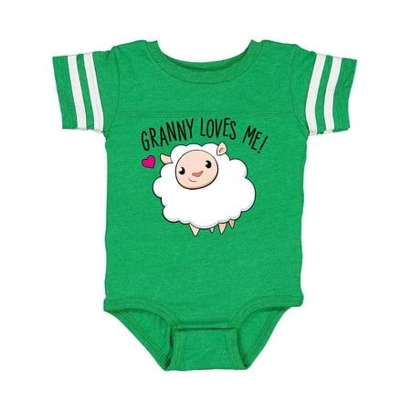 

Inktastic Granny Loves Me- cute sheep Gift Baby Boy or Baby Girl Bodysuit