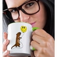 thumbnail image 2 of 3drose, Cute Funny Sea Otter with Smiling Face Balloon Cartoon, 15oz Two-tone Green Mug, 2 of 6