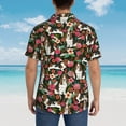thumbnail image 7 of Basset Hound Dogs Lovers Flower Floral Men'S 3d Print Casual Button Down Shirts, Novelty Hawaiian Short Sleeves L, 7 of 7