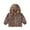 A-6220Brown, variant on MEZZALL Kids Boys Girls Coat Hooded Prints Jacket Toddler Windproof Zipper Outwear Daily Wear Cute / 3-4 Years