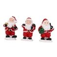 thumbnail image 5 of 3 Pieces Santa Figurine Resin Statue Hand Painted Ornament for Christmas Holiday Home Tabletop Display, 5 of 9