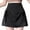 Black, variant on Womens Mini Skirt A-Line Elastic High Waisted Cute Bow Skirts Solid Color Satin Skirts Black M