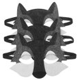 thumbnail image 1 of 3 máscaras de lobo decorativas para niños, accesorios de cosplay, divertidas máscaras de fieltro para usar en disfraces, accesorios para fiestas de cumpleaños., 1 of 6