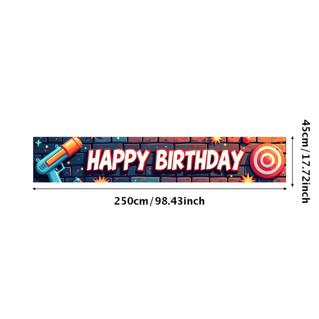 Colorful Arcade Themed Happy Birthday Banner Backdrop Party Decorations for Birthday Party Gaming Themed Events Photography Props Photo Booth Setups