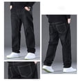 thumbnail image 5 of Blekii Men's Plus Size Jeans, Oversized Loose Fit Denim Pants, Casual Streetwear Trousers for Big & Tall, Durable Cotton Daily Wear, Retro Fashion Style, Available in Extended Sizes, 5 of 10