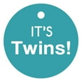 thumbnail image 1 of 100 PCS Baby Shower Favor Gift Paper Tags It's Twins Cricle Baby Shower Hang Tags, 1 of 1