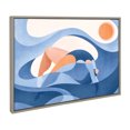 thumbnail image 2 of Kate and Laurel Sylvie Let Go Framed Canvas Wall Art by Maggie Stephenson, 23x33 Gray, Feminine Abstract Art Print for Wall, 2 of 6
