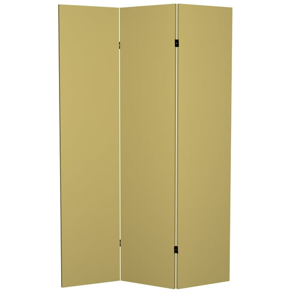 Oriental Furniture 6 ft. Tall Double Sided Khaki Canvas Room Divider