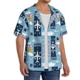 thumbnail image 2 of Goofa Airplanes and Aviation Signs Printed Men's Casual Short-sleeved Shirt,Lightweight Breathable Button-down,Summer Casual men's top,Versatile Fashion shirt-, 2 of 7