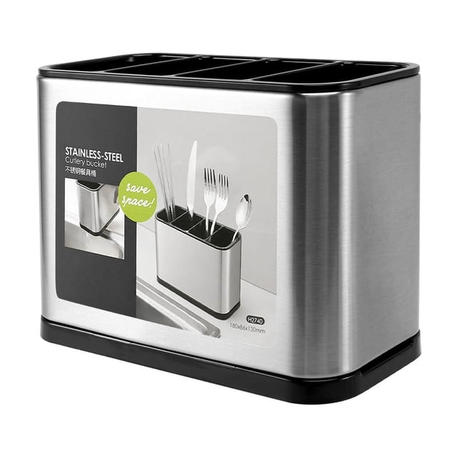 Organizador de cubiertos de cocina, soporte de plástico para cuchillos, escurridor, cuchara, tenedor, palillos