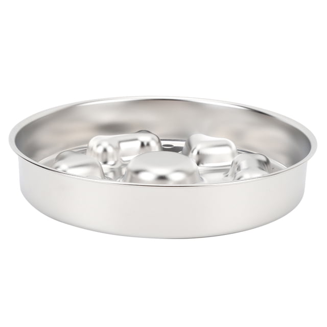 Tazón Para Perros De Alimentación Lenta De Acero Inoxidable, 2 Tazas De 4 Mm De Espesor Tazón De Entrenamiento Para Alimentos Para Mascotas Tazón De