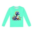 thumbnail image 5 of Pyjama Bebe Garcon Pyjama pour Enfants Imprimé Dinosaure Col Rond Manches Longues Haut Pantalon Ensemble de Pyjama 2 Pcs Printemps Automne Pyjama pour Tout-Petits Vert Menthe 4 Ans-5 Ans, 5 of 5