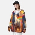 thumbnail image 3 of Lsque Rainbow Sunset Cloud White Horse UPF 50+ Lightweight Sun Protection Men's Women's Long Sleeve Shirt, Hoodie Performance -XX-Large, 3 of 9