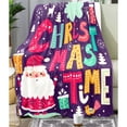thumbnail image 2 of Skksst Christmas Plush Fleece Throw Blacket Holiday Party Bed Couch Soft Flannel Decorative Blacket, 2 of 7