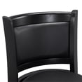 thumbnail image 6 of Bowery Hill 30" Contemporary Wood & Faux Leather Swivel Bar Stool in Black, 6 of 9
