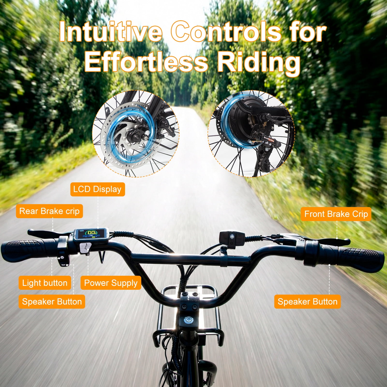 Zoonlai Electric Bike for Adults,750W Motor 48V 10Ah Removable Battery,20" Fat Tire,City Urban Commuting Bicycles,UL2849