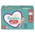 Pampers Cruisers 360 Fit Diapers, Active Comfort, Size 4, 108 Ct
