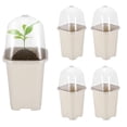 thumbnail image 1 of 10 Uds macetas de iniciación de siembra, maceta cuadrada de plástico esmerilado para vivero con tapa ventilada, jardines hortícolas, 1 of 5