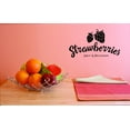 thumbnail image 1 of Custom Decals Strawberries Juicy & Delicious Wall Art Size: 10 Inches x 20 Inches, 1 of 1