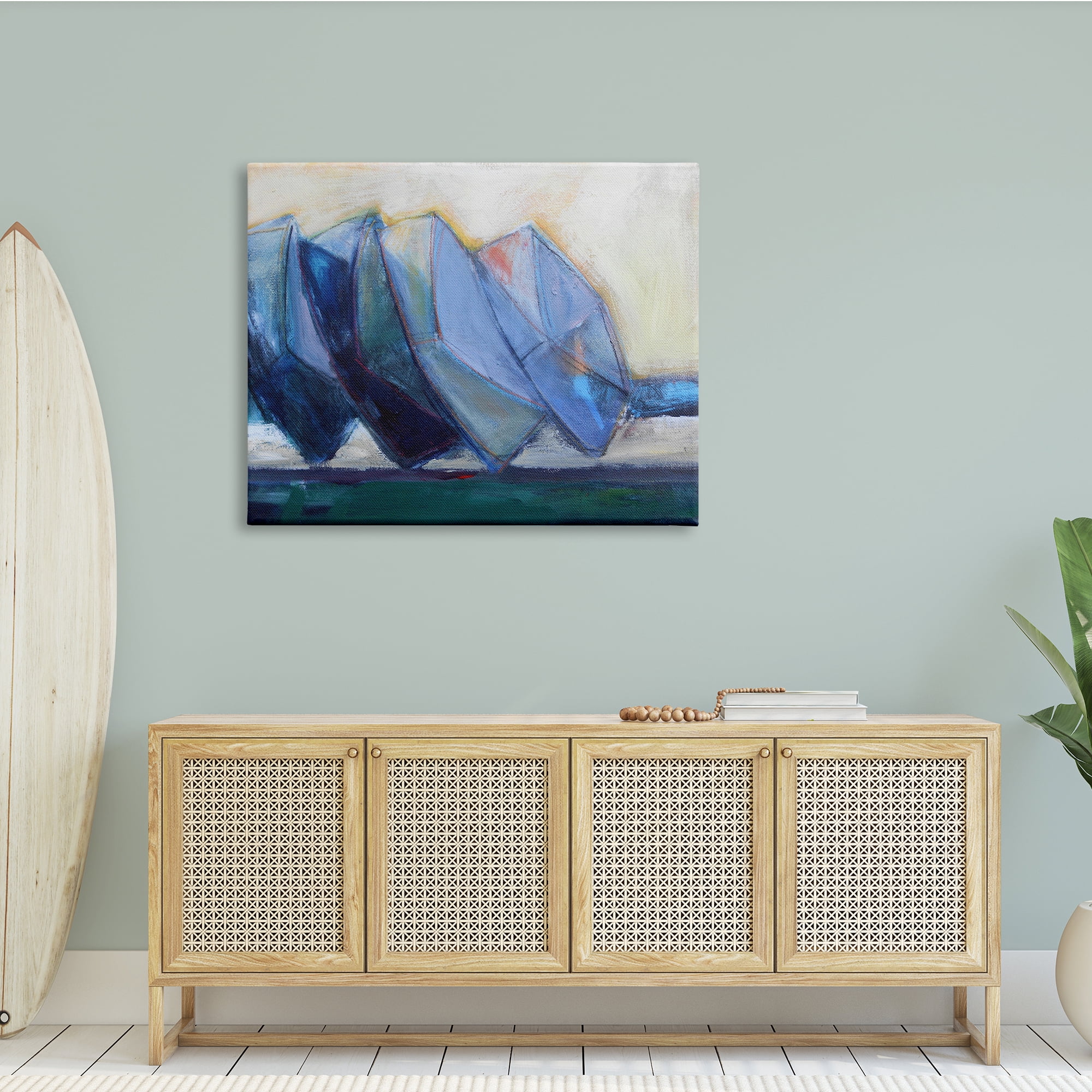 Stupell Indtries Boats Stacked at Shoreline Abstract Beach Still Life,48 x 36,Design by Snne Marie