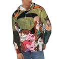 thumbnail image 2 of Gravity Falls Men's Hoodie With Color Drawstrings Sweatshirt Hooded Pullover Print Winter Coat Jacket X-Large, 2 of 9