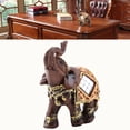 thumbnail image 4 of Bois Grain Éléphant Statue Sculpture Richesse Figurine Cadeau, Chanceux Feng Shui Exécution Exquise Forme Vive Apporter Richesse et Bonheur, 4 of 8