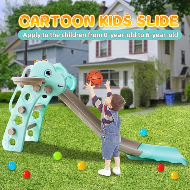 Kids Slide, 3 in 1 Toddler Climber Slider Play Set w ...