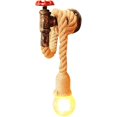 thumbnail image 2 of Aplique De Pared Industrial, Accesorio De Iluminación De Tubería De Agua, Lámpara De Pared De Cuerda De Cáñamo De Tubería De Agua Retro, Luz Steampunk Para Bar, Cafetería, Restaurante, Granja Inevent HA035944-00, 2 of 6