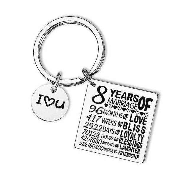 Stainless Steel Keyring Keychain Memorial Keepsake Engagement Wedding Jewelry