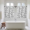 thumbnail image 4 of Natural Trees Branches Tier Curtains 54 Inch Length, Colored Birds Vintage Rustic Cafe Short Curtains for Bathroom Over Sink, Small Kitchen Curtain Light Filtering Tiered Drapes 2 Panels 27.5"Wx54"L, 4 of 8