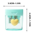 thumbnail image 2 of Lip Pencil Sharpener Heart Pencil Sharpeners Cosmetic Sharpener Dual Holes with Cover, Suitable for Makeup Pen Office Home Students Supplies, 2 of 4