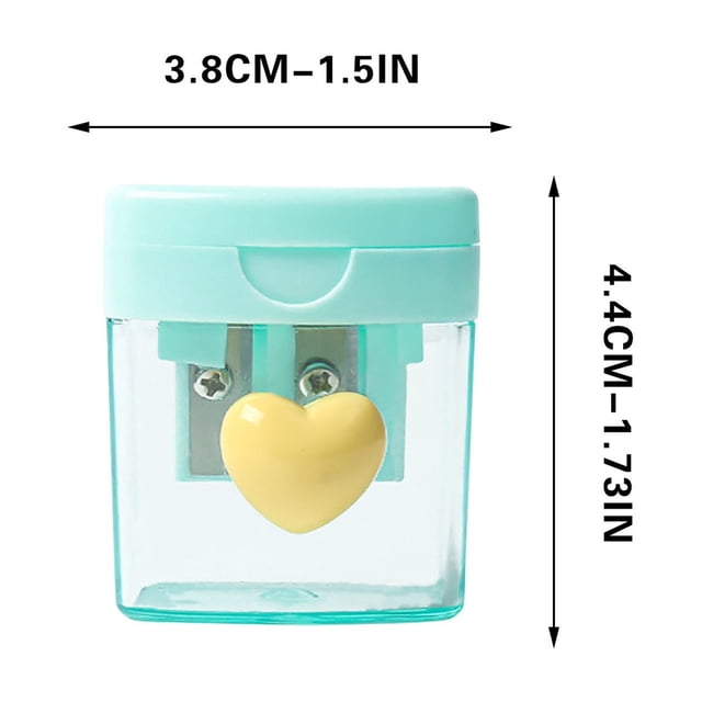 Fesfesfes Rotating Pencil Sharpener,Self-Cleaning Mechanism with Transparent Debris Chamber,Classroom Efficiency Tool,Pencil Sharpeners,Colorful Handheld Pencil Sharpener