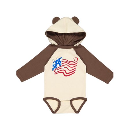 

Inktastic Stylized American Flag Fourth of July Gift Baby Boy or Baby Girl Long Sleeve Bodysuit