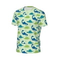 thumbnail image 6 of Wukai Cute Dinosaur Blue Green Print Men's Short-Sleeved Mesh T-Shirt,Quick-Dry Short Sleeve Workout T-Shirt-6X-Large, 6 of 8