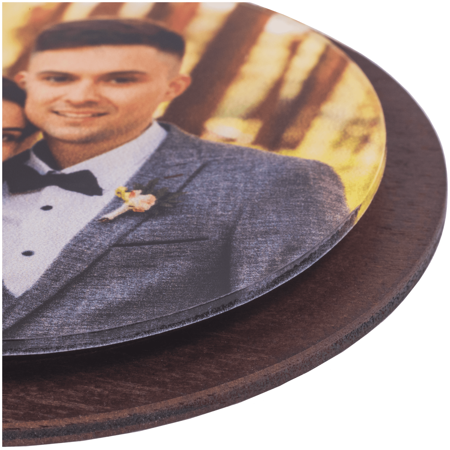 Personalized Wood & Acrylic Round Ornament