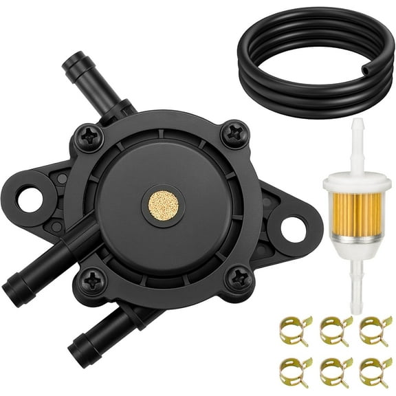 Fuel Pump with Filter and Oil Hose for Kohler 17HP-25 HP Briggs and Stratton 808656 mikuni 808492 John Deere Cub Cadet Kawasaki Yamaha Golf Cart Lawn Mower