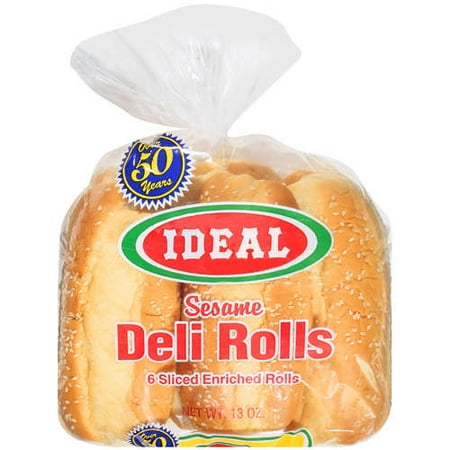 Ideal: Sesame Sliced Enriched Deli Rolls, 13 oz