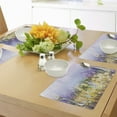 thumbnail image 4 of Ambesonne Floral Place Mats Set of 4, Idyllic Pastoral Flower, Standard Size, Yellow Purple, 4 of 6