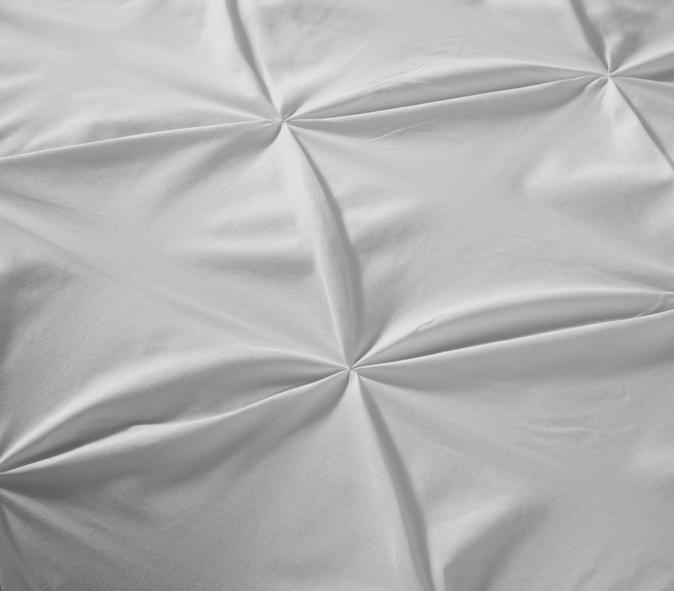 Mainstays 3 Piece Cotton Rich Pintuck Grey Duvet Cover and Sham Set