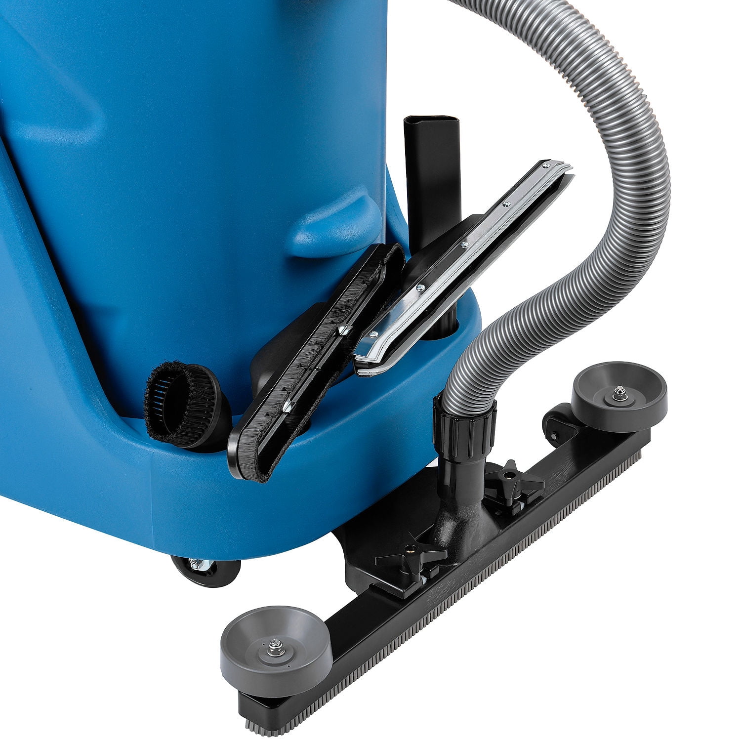 Global Industrial Wet Dry Squeegee Vacuum with On-board Tool Storage, 18 Gallon Capacity