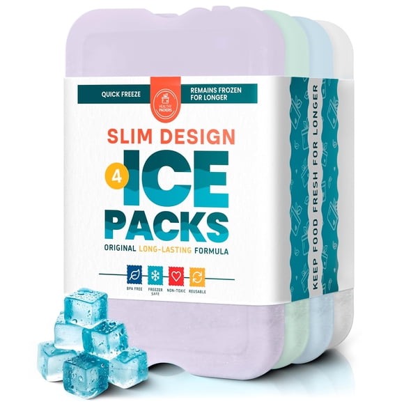 Paquetes de hielo Healthy Packers Slim de larga duración para lonchera