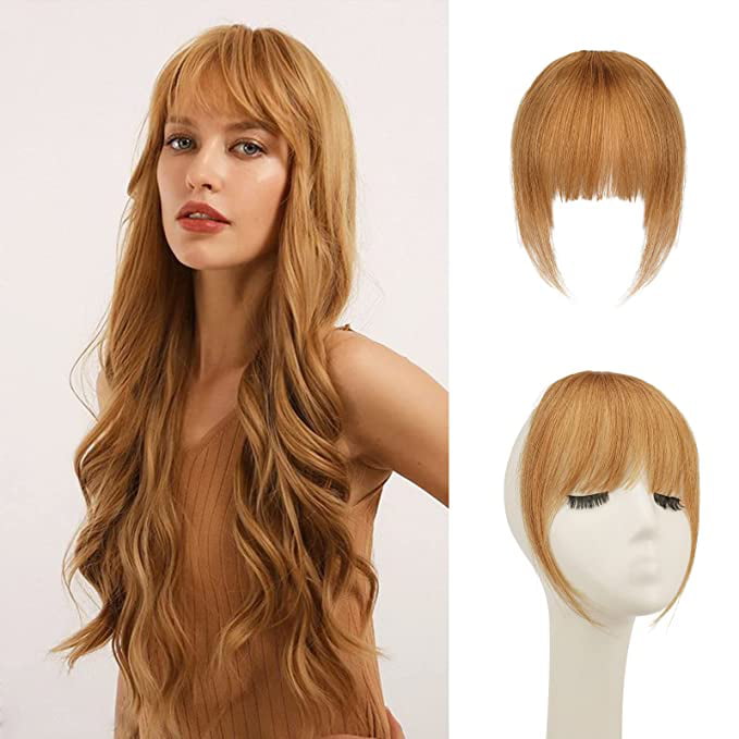 Clip in Bangs 100% Human Hair Bangs Extensions for Women Clip on Fringe  Bangs Real Hair Nice Natural Flat Neat Bangs with Gradual Temples Thick  Bangs Hairpiece for Party and Daily Wear (
