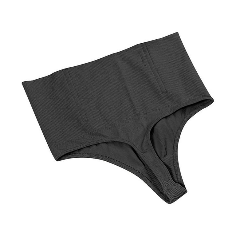 TRWYY Thong Shapewear for Women Tummy Control High Waisted Thongs Underwear  Seamless Slimming Body Shaper Panty 