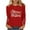 Red, variant on Qulqfy Christmas Tshirts Women Crew Neck Red Xmas Funny Long Sleeve Casual Plus Size Party Tops Christmas Shirts for Women