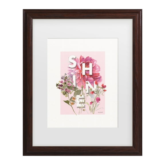 Lisa Audit 'Obviously Pink 08' Matted Framed Art