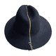 thumbnail image 2 of Sombrero de fieltro poco profundo con cremallera para hombre y mujer, gorro de lana retro con cadena punk europea, gorra plana novedosa, moda urbana, tendencia salvaje, 2021, 2 of 4