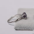 thumbnail image 2 of Alexandrite ring round cut June birthstone white gold solitaire engagement ring, 2 of 3