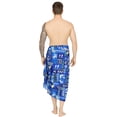 thumbnail image 2 of HAPPY BAY Men's Pareo Standard Surfing Sarong Full Beach Wrap One Size Blue-F325 Summer Vacation Aloha, 2 of 5