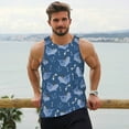 thumbnail image 6 of Logiee Shark pirate Print Men's Workout Tank Top,Quick Dry Workout Tank Top,Gym Muscle Tee,Fitness Bodybuilding Sleeveless T Shirt-4X-Large, 6 of 7