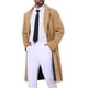 thumbnail image 4 of Abrigo de invierno Inspire Chic para hombres, abrigo de trench de solapa muesca de un solo botón, tamaño S, color caqui, 4 of 6